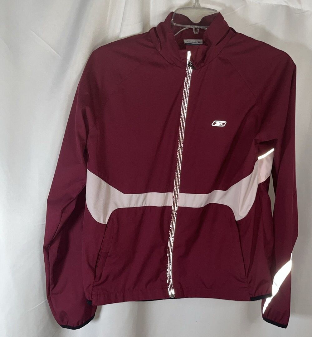Vintage Reebok Track Jacket Y2K Windbreaker Full Zip Women’s Size M Sports